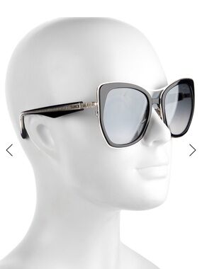 Roberto Cavalli Oversized Black Cat-Eye Sunglasses